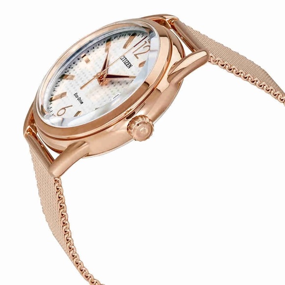 NWT Citizen Drive Ladies Rose Gold Tone Mesh Bracelet Watch - Picture 6 of 7